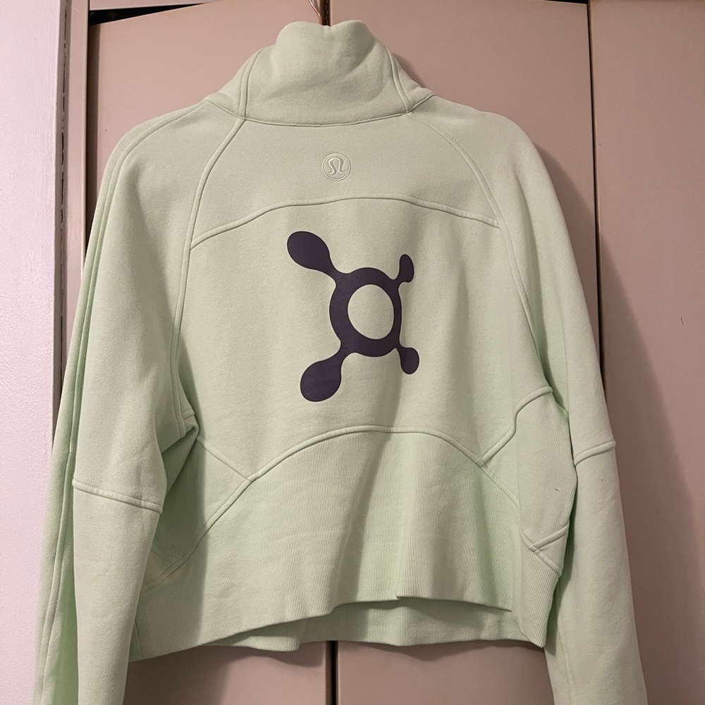 lululemon x Orangetheory Light Green Scuba Funnel Neck Half Zip